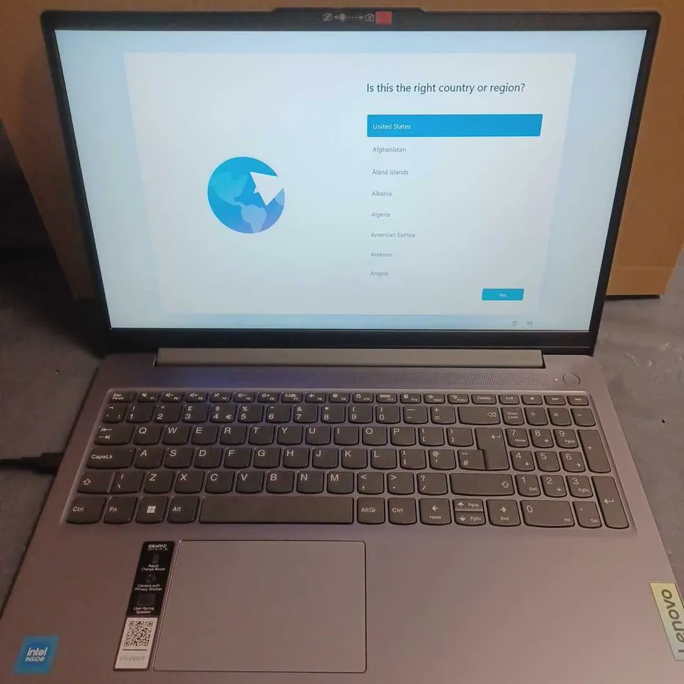 BOXED LENOVO IDEAPAD SLIM 3 INTEL N100 4GB 128GB UFS LAPTOP IN ARTIC GREY - 15IAN8