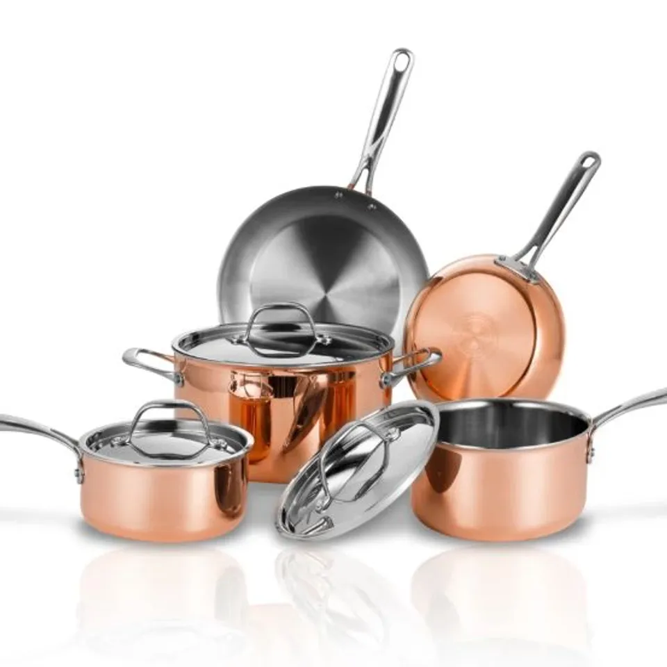 BOXED 8-PIECE STAINLESS STEEL COOKWARE SET