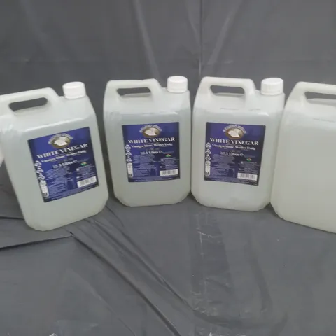 TOTE OF 4 ASSORTED HOUSEHOLD GOODS TO INCLUDE WHITE VINEGAR 5L 