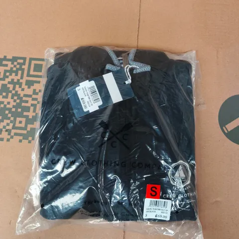 BAGGED CREW CLOTHING COMPANY SAILING TEAM EMBROIDERED HALF ZIP IN BLACK SIZE SMALL