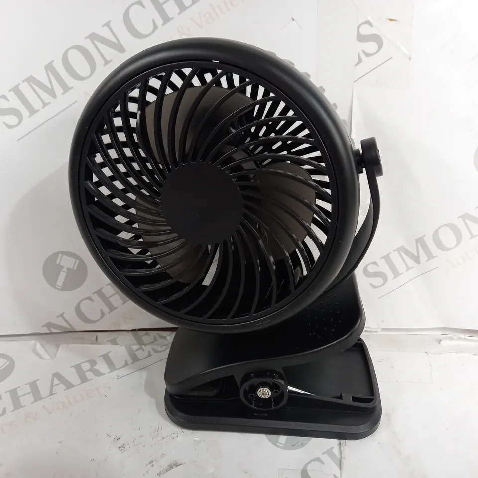 BOXED CLIP DETACHABLE FAN IN BLACK (JD-199B)