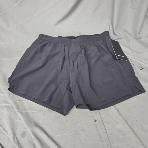 LULULEMON RUN CREW RIPSTOP SHORT 6" LINED IN BLACK SIZE L