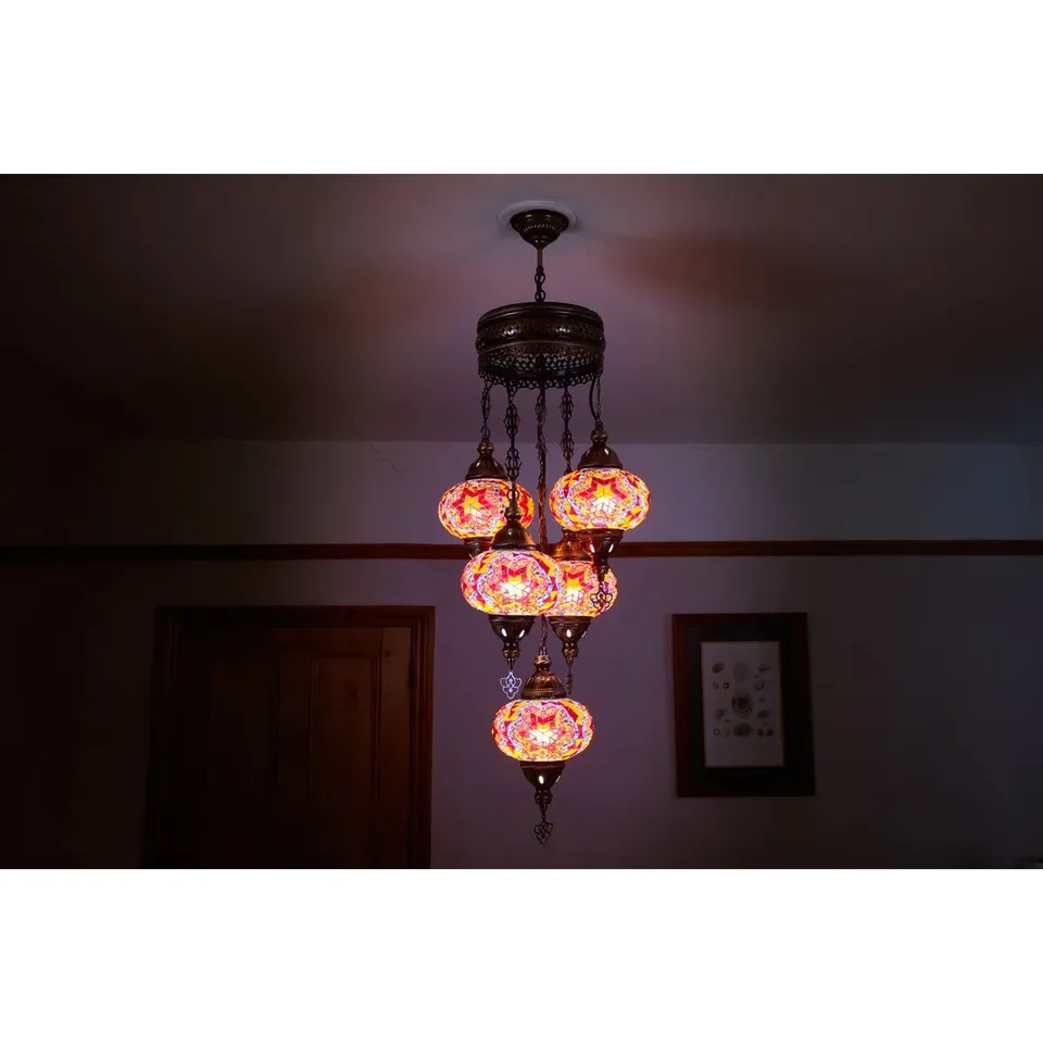 BOXED KARLIE 5-LIGHT BRONZE CLUSTER PENDANT