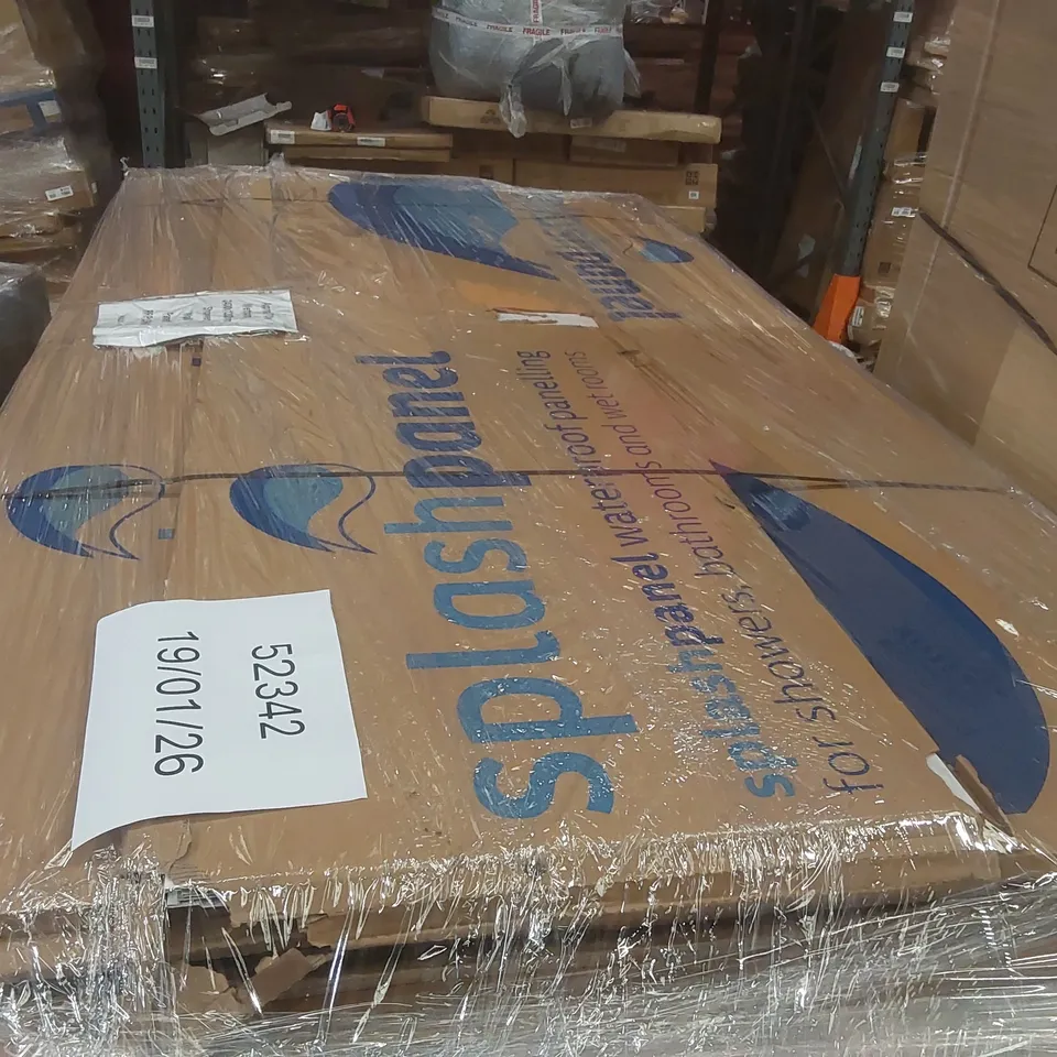 PALLET CONTAINING APPROXIMATELY 70x WETROOM 2400 X 1200MM SHOWER WALL PANELS