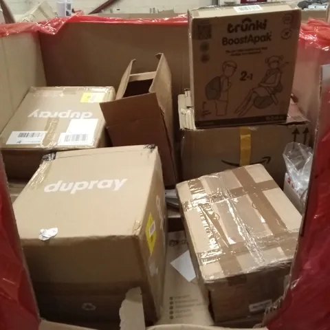 PALLET OF ASSORTED HOUSEHOLD GOODS AND PRODUCTS TO INCLUDE; KIDS AND NURSERY PRODUCTS, BOXED FURNITURE ETC