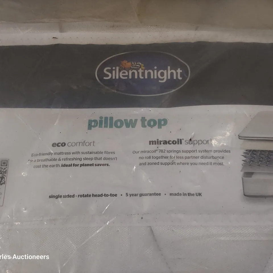 QUALITY BAGGED 4'6" DOUBLE SILENTNIGHT PILLOWTOP MATTRESS 