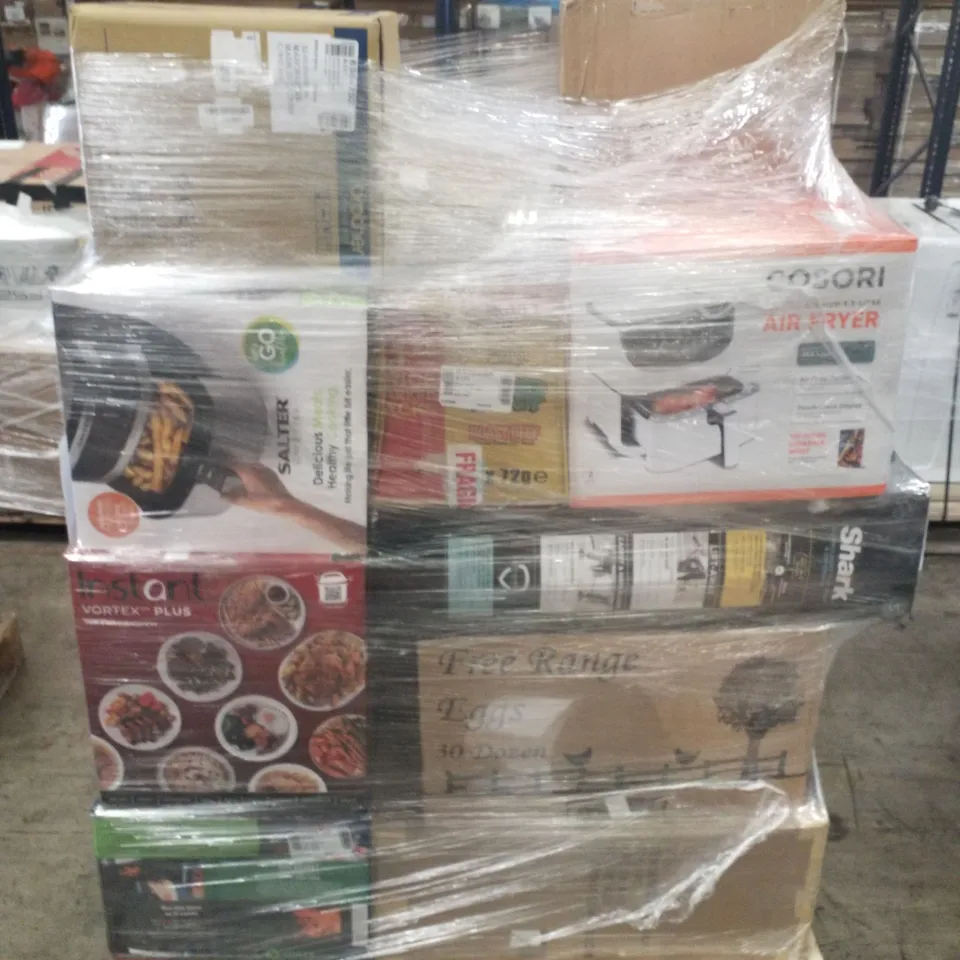 PALLET OF APPROXIMATELY 21 UNPROCESSED RAW RETURN HOUSEHOLD AND ELECTRICAL GOODS TO INCLUDE;