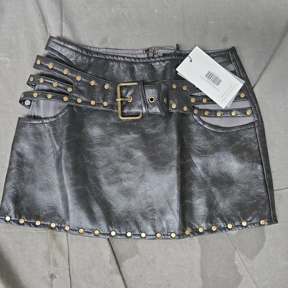 OUTCAST RODEO MINI SKIRT IN DARK GREY SIZE XS