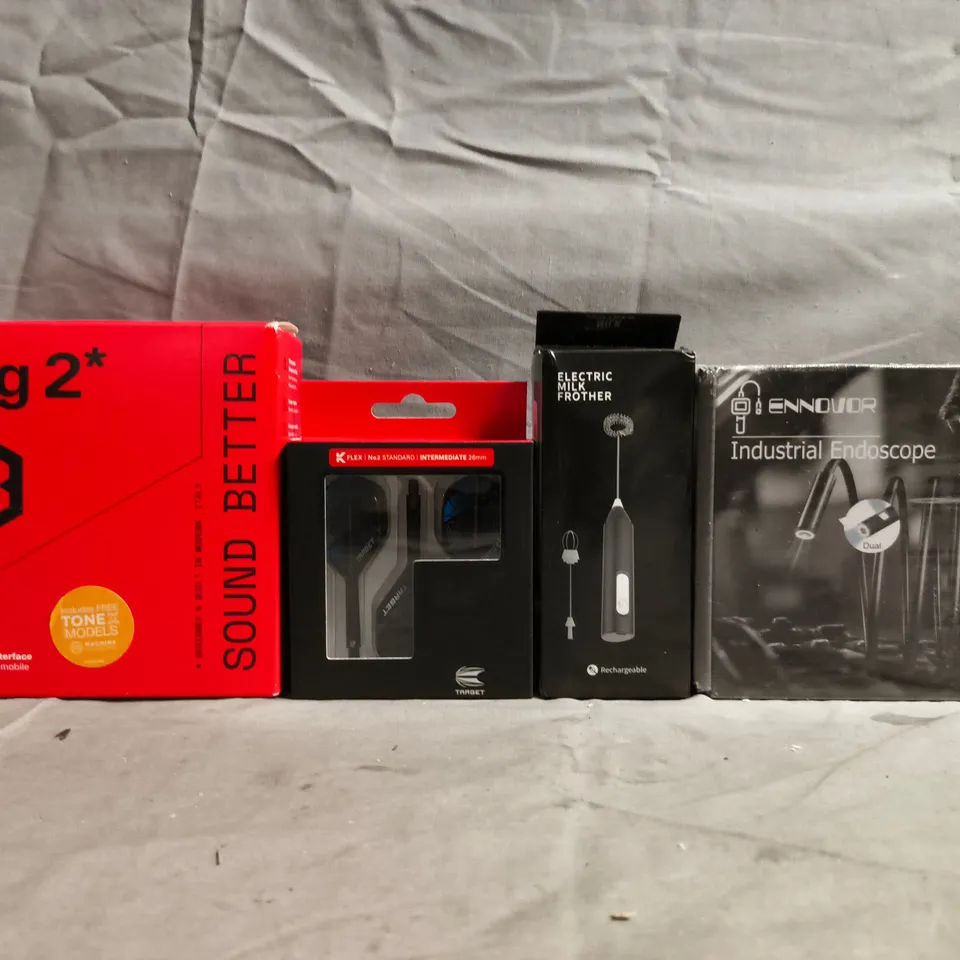 APPROXIMATELY 10 ASSORTED HOUSEHOLD ITEMS TO INCLUDE INDUSTRIAL ENDOSCOPE, K-FLEX JOSH ROCK FLIGHTS, ETC