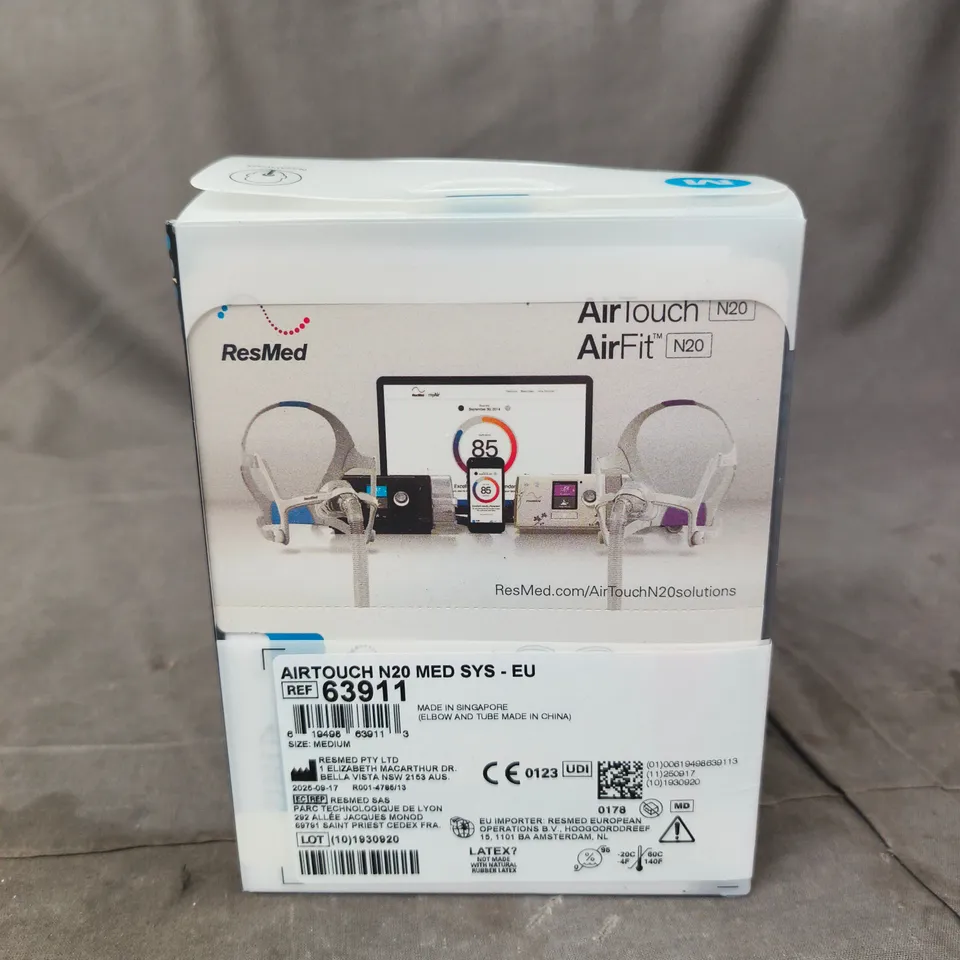 RESMED AIRTOUCH N20 CPAP MASK SYSTEM – BOXED (EU)