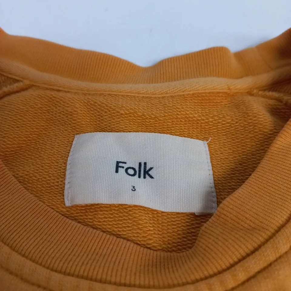 FOLK SWEATSHIRT – ORANGE – UK SIZE 3 (MENS MEDIUM)