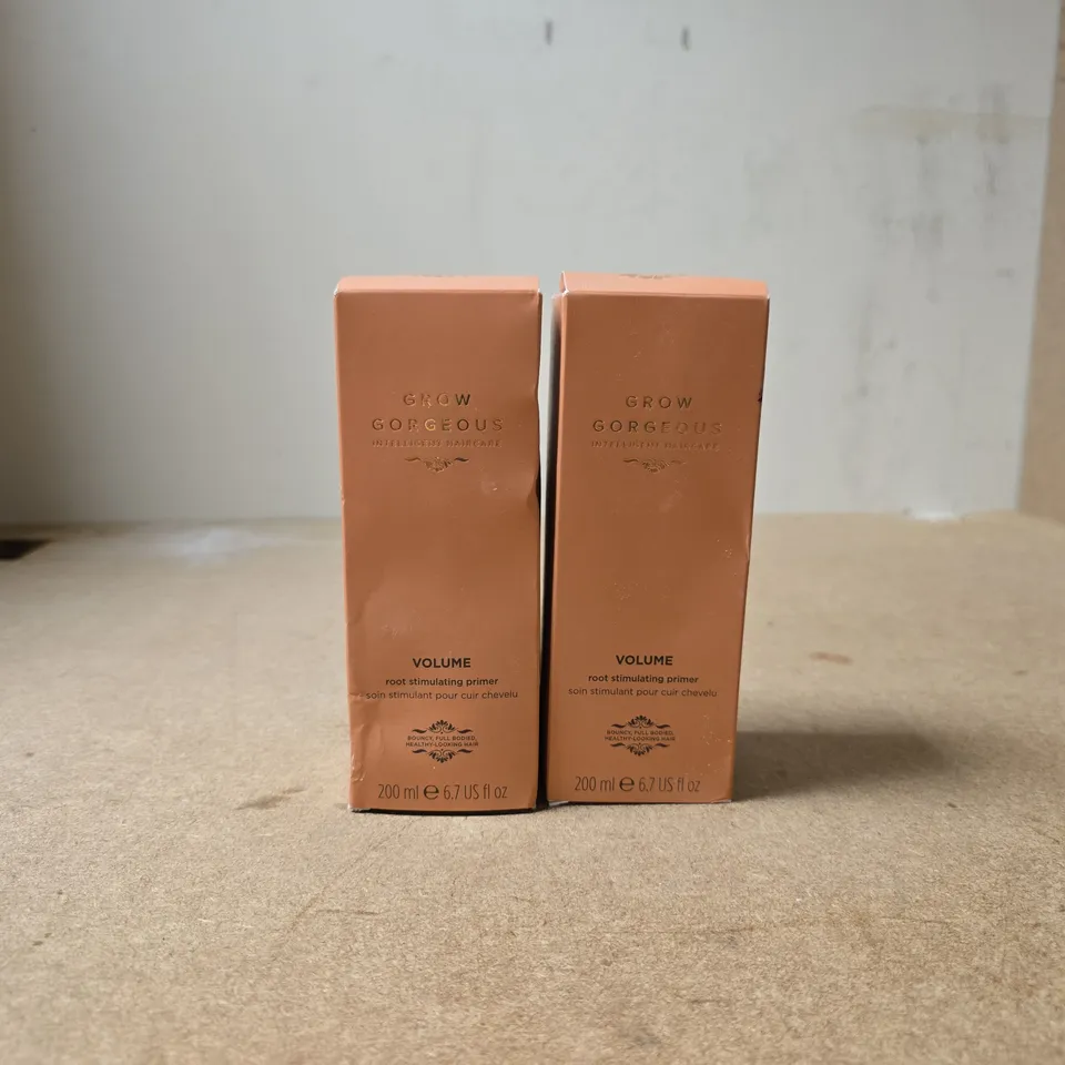 SET OF 2 X GROW GORGEOUS INTELLIGENT HAIRCARE VOLUME 200ML