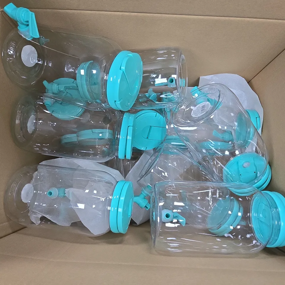 APPROXIMATELY 15 CLEAR DRINK DISPENSERS