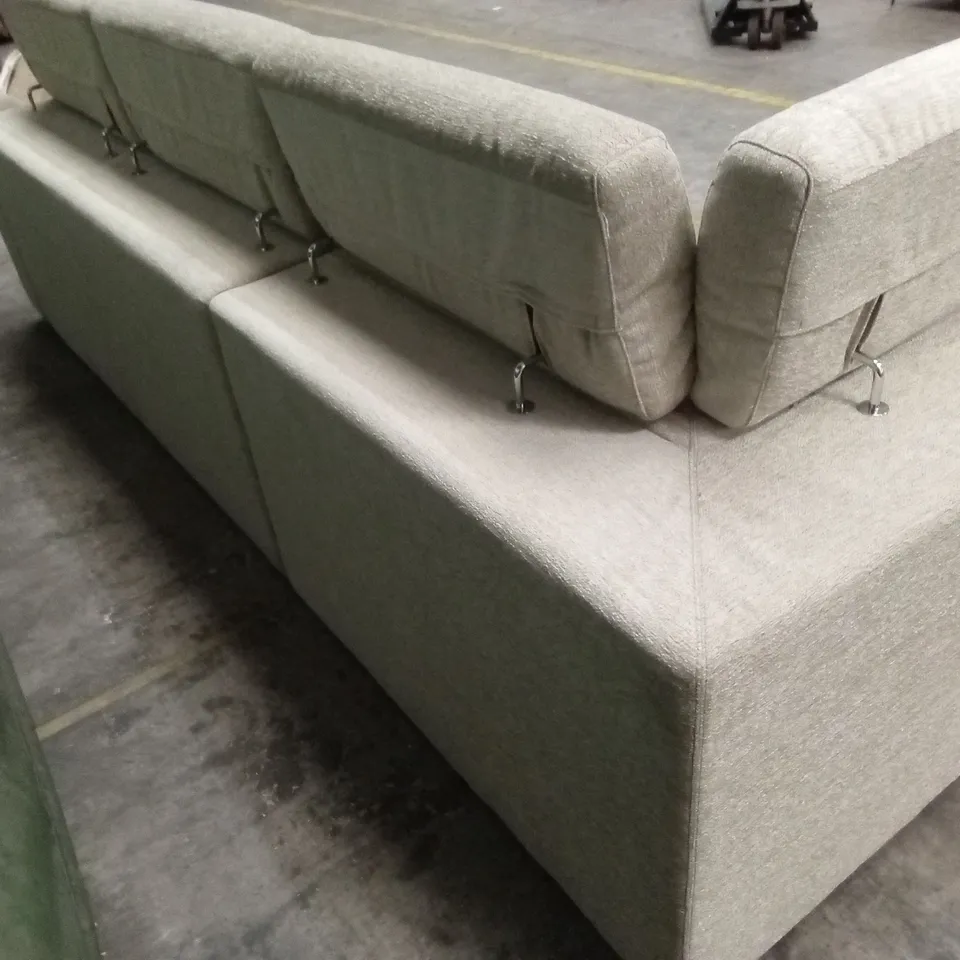 QUALITY DESIGNER ITALIAN MADE RICCARDO FABRIC CORNER SOFA - BEIGE 