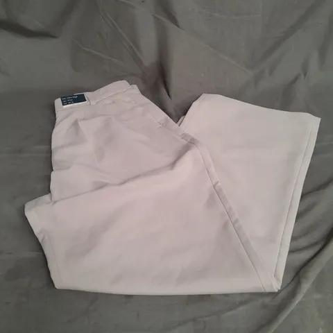 ABERCROMBIE & FITCH ULTRA HIGH RISE WIDE LEG PLEAT TROUSERS IN STONE SIZE 27/4R
