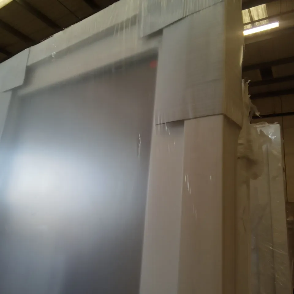 PACKAGED 2055 X 840MM PVCU FULL GLAZED CLEAR BACK DOOR LEFT HAND OPENING 