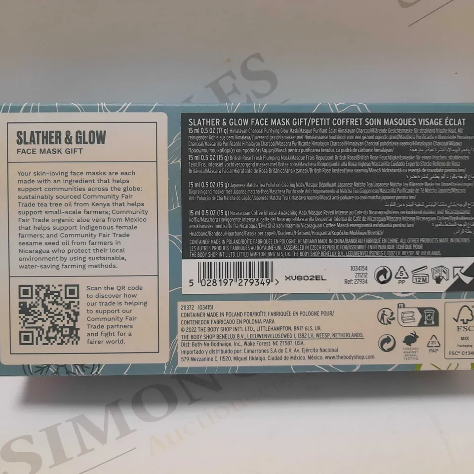 THE BODY SHOP SLATHER & GLOW FACE MASK SET 