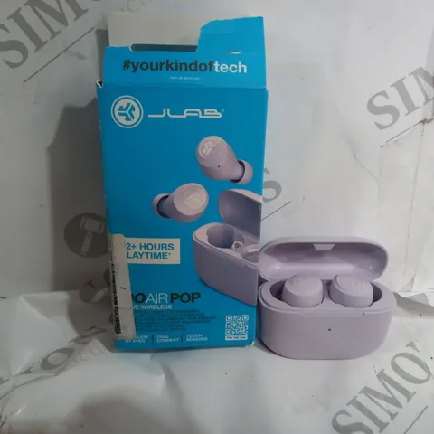 JLAB GOAIRPOP EARPHONES IN LILAC