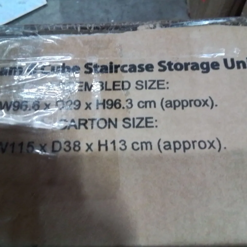 BOXED DURHAM 6 CUBE STAIRCASE STORAGE UNIT