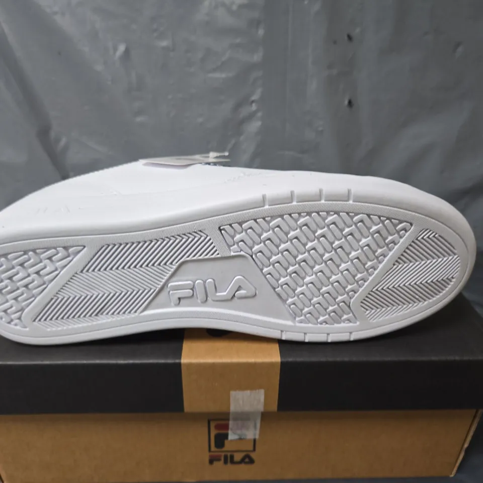 BOXED PAIR OF FILA CAMALFI TRAINERS IN WHITE - UK 7