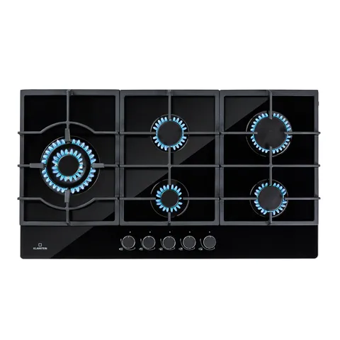 KLARSTEIN IGNITO 90CM GAS HOB 5 BURNERS BLACK BOXED