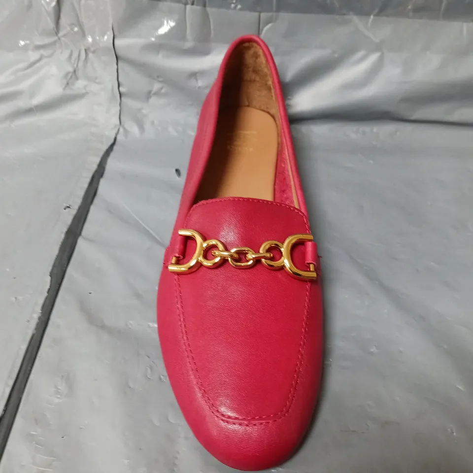 DUNE LONDON GLOUCESTER LOAFER IN RED -  SIZE 39