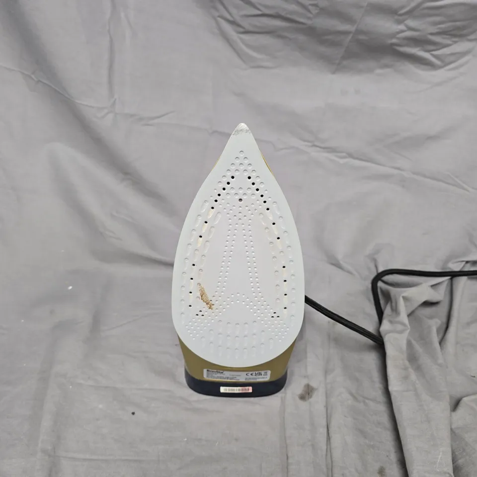BREVILLE STEAM IRON – BLUE WITH GOLD SOLEPLATE, CORDED
