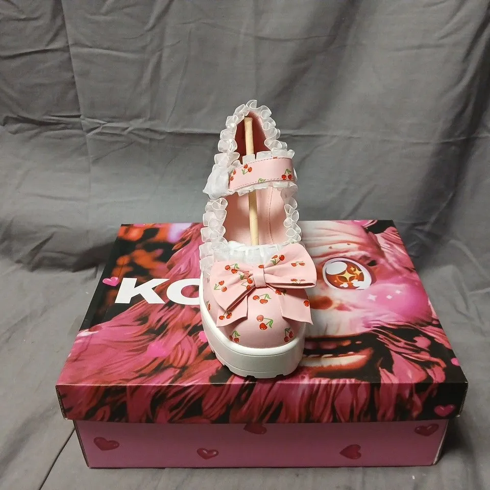 BOXED KOI TIRA MARY JANES SHOES 'PINK CHERRY BAKEWELL EDITION' - UK 5