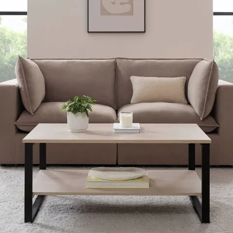 BOXED DUSK HARPER COFFEE TABLE - NATURAL/BLACK (1 BOX)