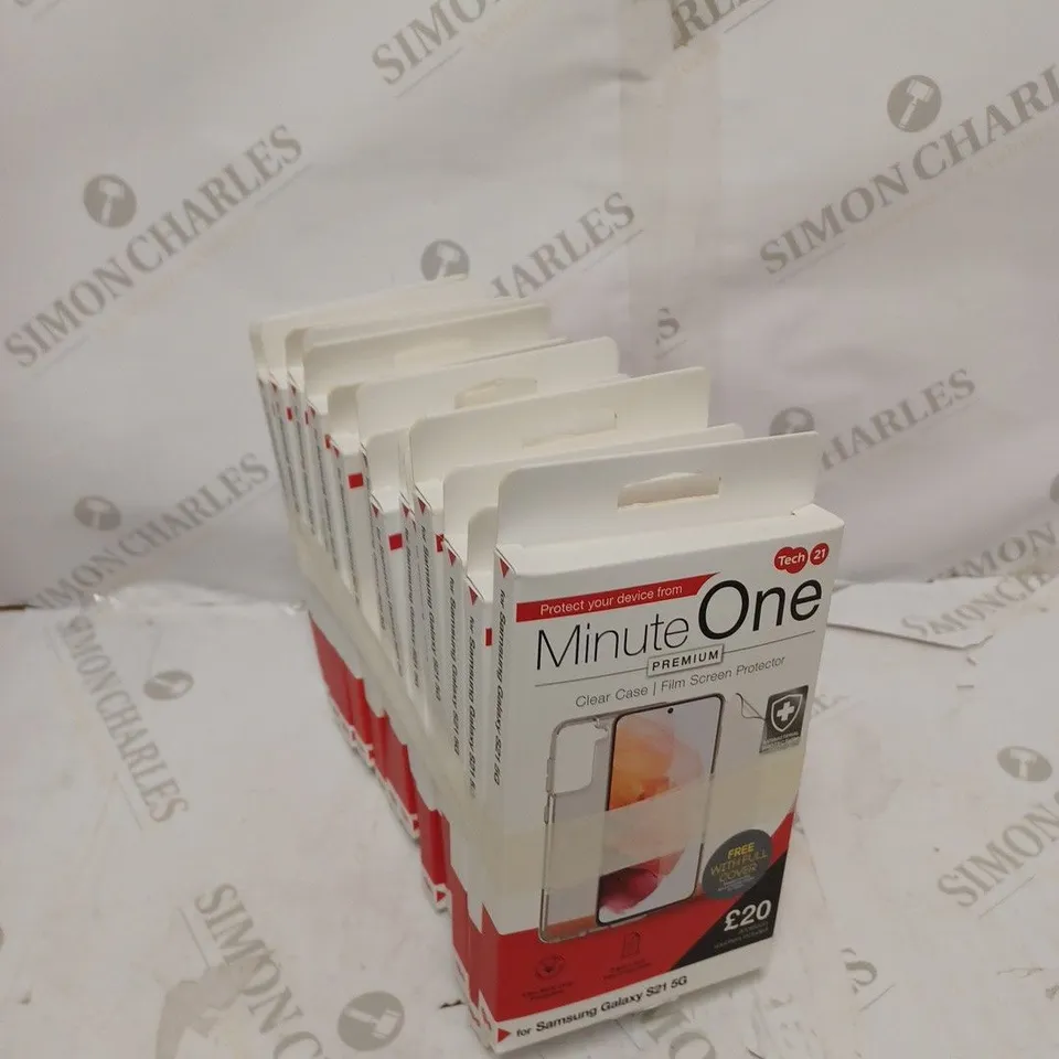LOT OF 15 MINUTE ONE CLEAR CASE & SCREEN PROTECTOR KITS FOR SAMSUNG GALAXY S21+5G
