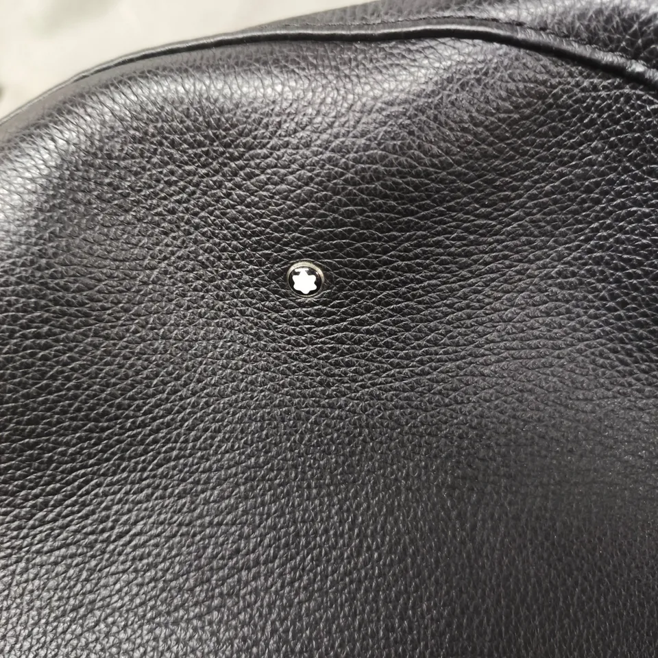 MONT BLANC BLACK LEATHER BACKPACK 