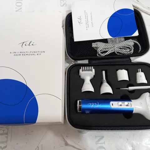 BOXED TILI 5-IN-1 MULTI-FUNCTION HAIR REMOVAL KIT - NAVY