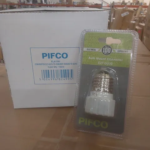 APPROX 96 BRAND NEW PIFCO BULB MOUNT CONVERTERS E27-GU10