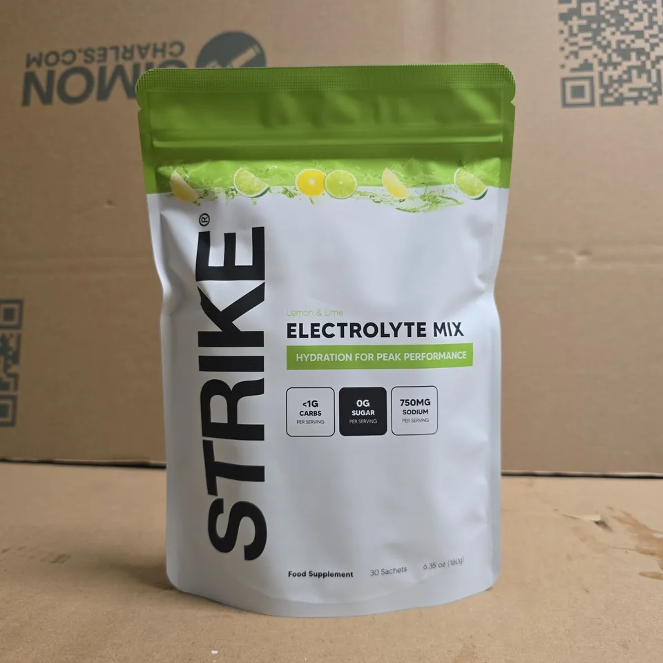 STRIKE ELECTROLYTE MIX - LEMON & LIME, 30 SACHETS