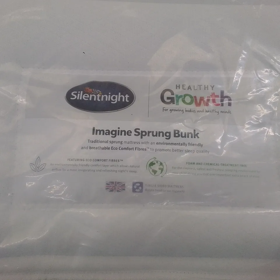 QUALITY BAGGED SILENTNIGHT HEALTHY GROW KIDS SPRUNG BUNK 2'6" MATTRESS