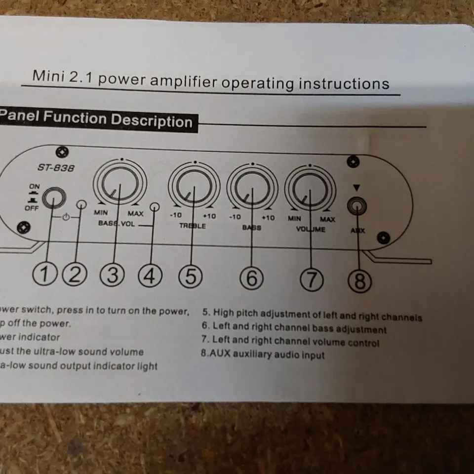 BRAND NEW BOXED ST-838 HI-FI AUDIO AMPLIFIER (1 BOX)