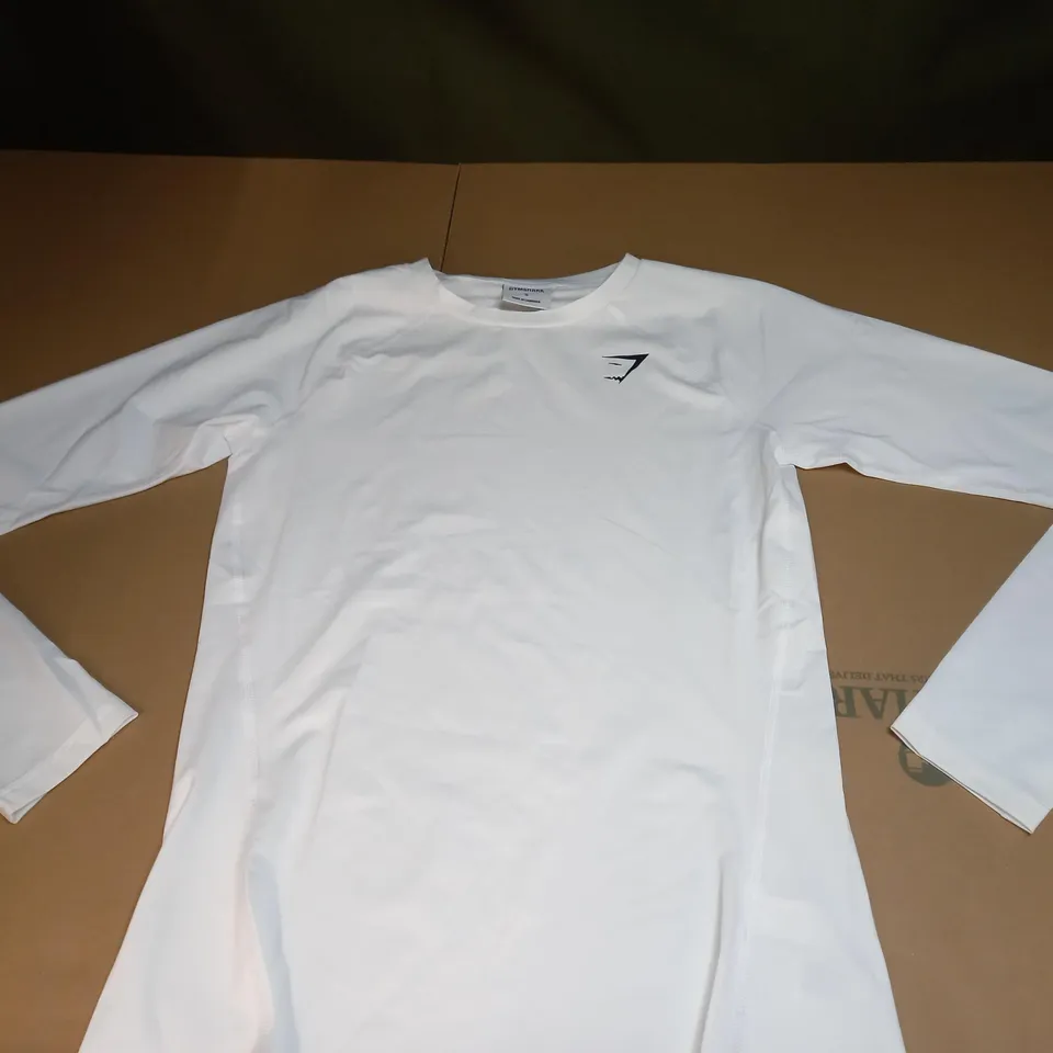 MENS LONG SLEEVED GYMSHARK WORKOUT SHIRT SIZE SMALL