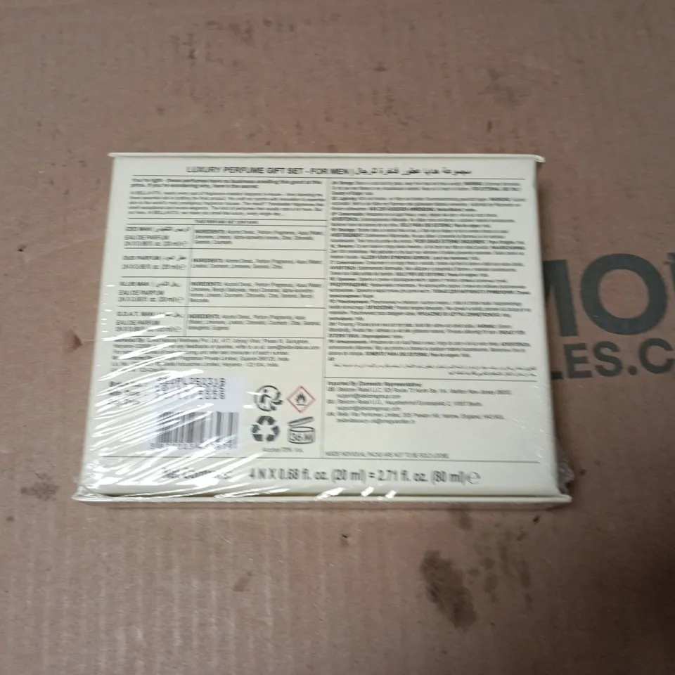 BOXED AND SEALED BELLAVITA LUXURY PERFUME GIFT SET FOR MEN 4 X 20ML