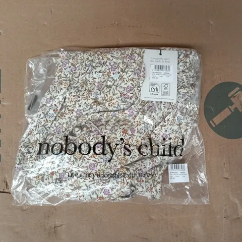 BAGGED NOBODY'S CHILD RYE V-NECK TEA BLOUSE IN CREAM/MULTI SIZE UK 12