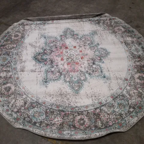 BRAND NEW PACO HOME TORRES 275 RUG IN CREAM - 200CM D ROUND