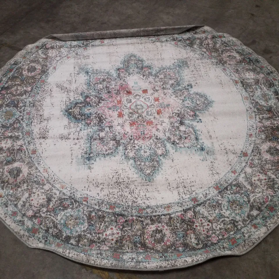 BRAND NEW PACO HOME TORRES 275 RUG IN CREAM - 200CM D ROUND