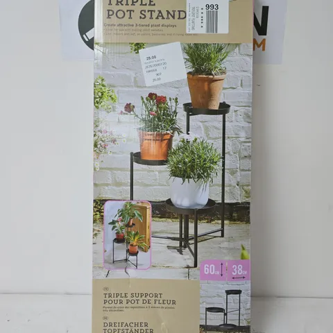 SMART GARDEN TRIPLE POT STAND β 3-TIER PLANT DISPLAY (BOXED)