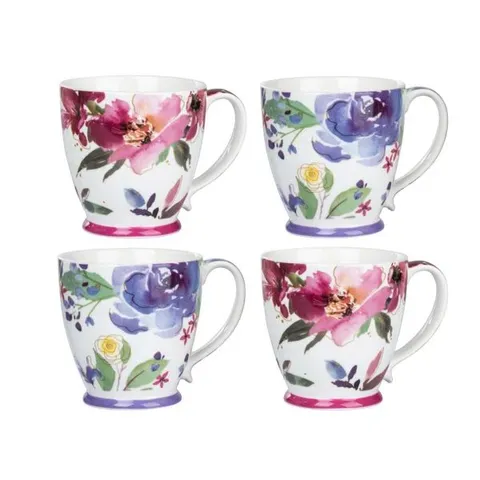 BOXED FLORAL MUG SET (SET OF 4)