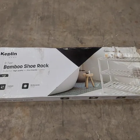 BOXED KEPLIN 3 TIER BAMBOO SHOE RACK
