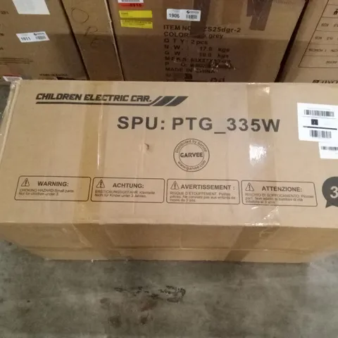 BOXED KIDS ELECTRIC RIDE ON CAR - WHITE (1 BOX)