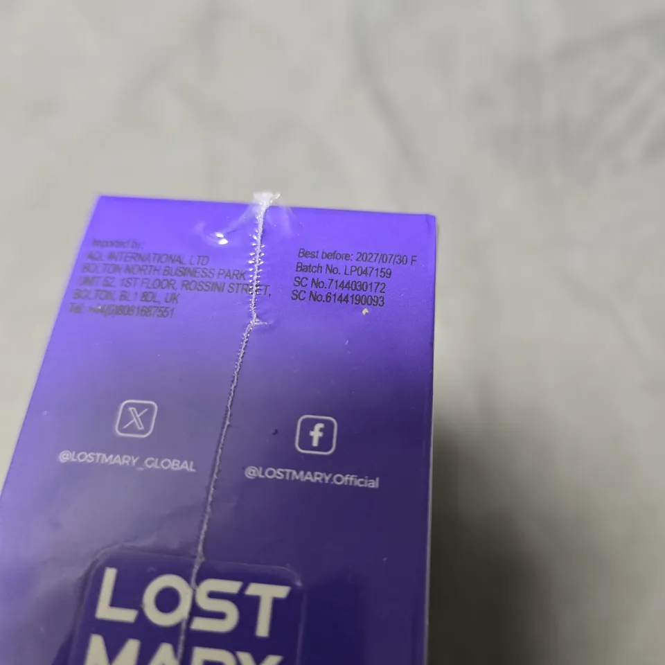 LOST MARY BM6000 REFILLABLE POD KIT – STRAWBERRY ICE (20 MG/ML) - 5-PACK