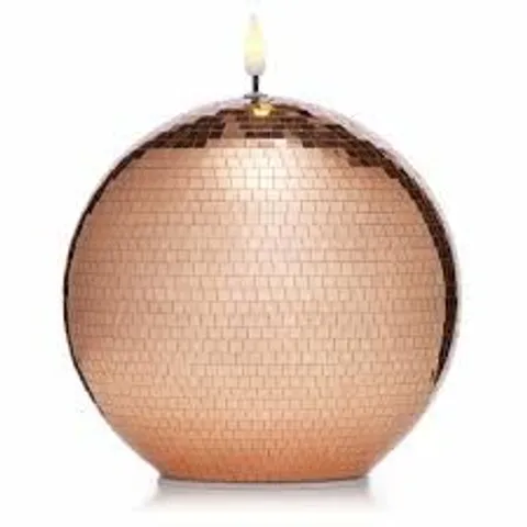 HOME STORIES LED PRE LIT 17CM DISCO BALL FAUX CANDLE