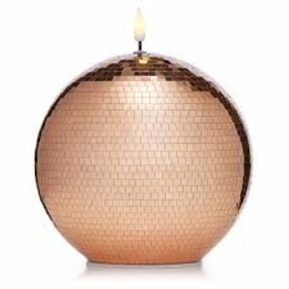 HOME STORIES LED PRE LIT 17CM DISCO BALL FAUX CANDLE