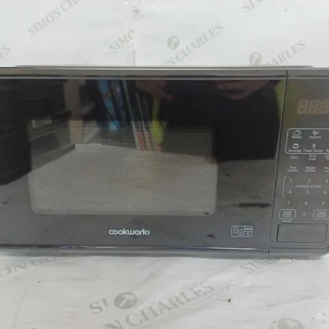 BOXED COOKWORKS 700W BLACK MICROWAVE 17L