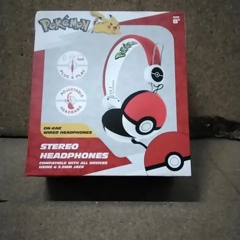 BOXED POKEMON STEREO WIRED HEADPHONES 